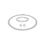 SWAROVSKI ANGELIC SET, ROUND CUT, WHITE, RHODIUM PLATED 5367853
