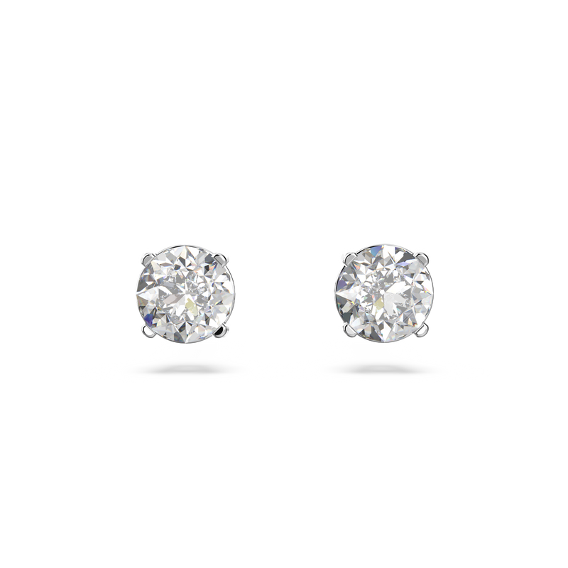 SWAROVSKI ATTRACT STUD EARRINGS, ROUND CUT, WHITE, RHODIUM PLATED 5408436