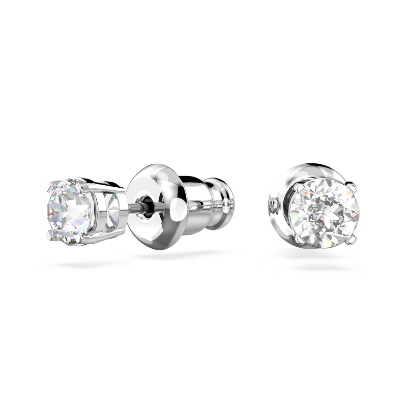 SWAROVSKI ATTRACT STUD EARRINGS, ROUND CUT, WHITE, RHODIUM PLATED 5408436