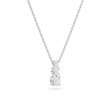 Swarovski Attract Trilogy pendant, Round cut, White, Rhodium