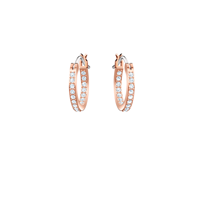 SWAROVSKI SWAROVSKI SYMBOLIC HOOP EARRINGS, EVIL EYE, BLUE, ROSE GOLD-TONE PLATED 5425857