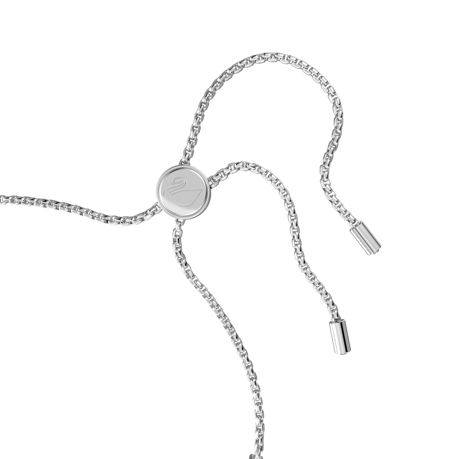 Swarovski Subtle Trilogy bracelet, Round cut, White, Rhodium