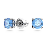 SWAROVSKI SWAROVSKI SPARKLING DANCE SET, ROUND CUT, BLUE, RHODIUM PLATED 5480485