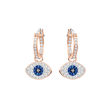 SWAROVSKI SS SWA SYMBOL:PE MINI HOOP EVIL EYE DMUL 5492252