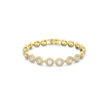 SWAROVSKI ANGELIC BRACELET, ROUND CUT, PAVÉ, MEDIUM, WHITE, GOLD-TONE PLATED 5505469