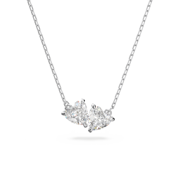 SWAROVSKI ATTRACT SOUL NECKLACE, HEART, WHITE, RHODIUM PLATED 5517117