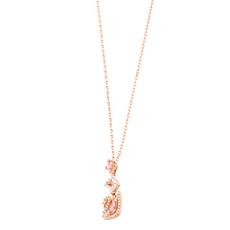 SWAROVSKI SS DAZZLING SWAN:NECKLACE CZMO/ROS 5517626