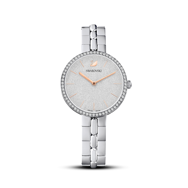 SWAROVSKI COSMOPOLITAN WATCH, SWISS MADE, METAL BRACELET, SILVER TONE, STAINLESS STEEL 5517807