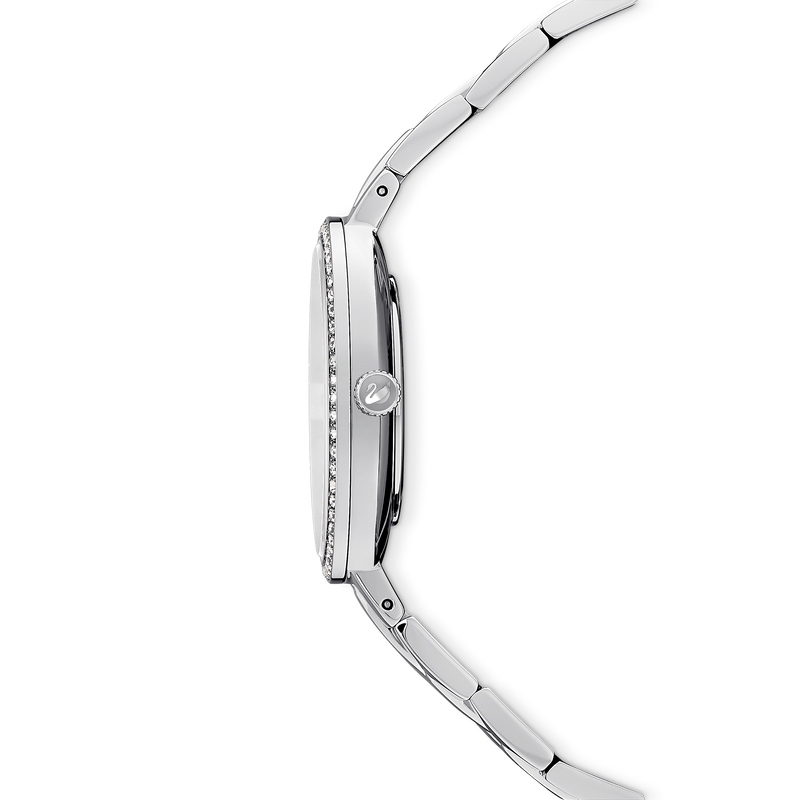 Swarovski Cosmopolitan watch, Swiss Made, Metal bracelet, Silver
