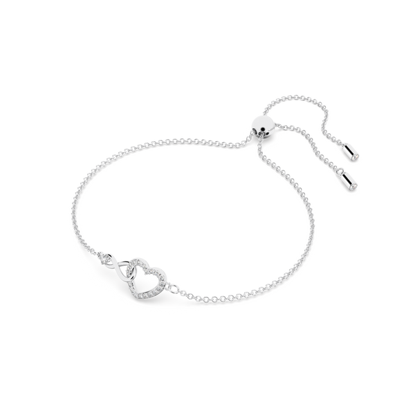 SWAROVSKI SWAROVSKI INFINITY BRACELET, INFINITY AND HEART, WHITE, RHODIUM PLATED 5524421