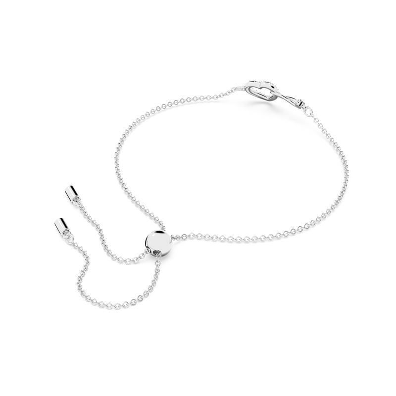 SWAROVSKI SWAROVSKI INFINITY BRACELET, INFINITY AND HEART, WHITE, RHODIUM PLATED 5524421