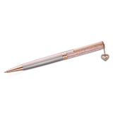 Swarovski Crystalline ballpoint pen, Heart, Rose gold tone, Pink lacquered, Rose gold-tone plated 5527536
