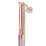 Swarovski Crystalline ballpoint pen, Heart, Rose gold tone, Pink lacquered, Rose gold-tone plated 5527536