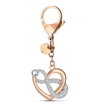 Swarovski Infinite bag charm, Infinity and heart, White, Mixed metal finish 5530885