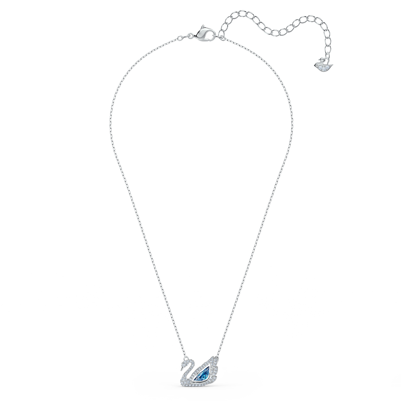 ●Swarovski● Dancing Swan Necklace White Rhodium Plated Swarovski Dancing Swan necklace, Swan, Blue, Rhodium plated