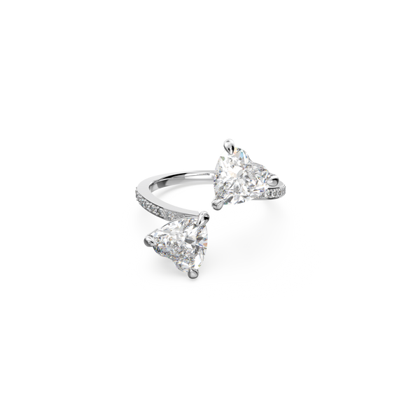 SWAROVSKI ATTRACT SOUL OPEN RING, HEART, WHITE, RHODIUM PLATED