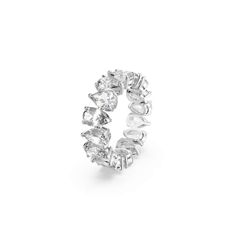 SWAROVSKI VITTORE RING, DROP CUT, WHITE, RHODIUM PLATED