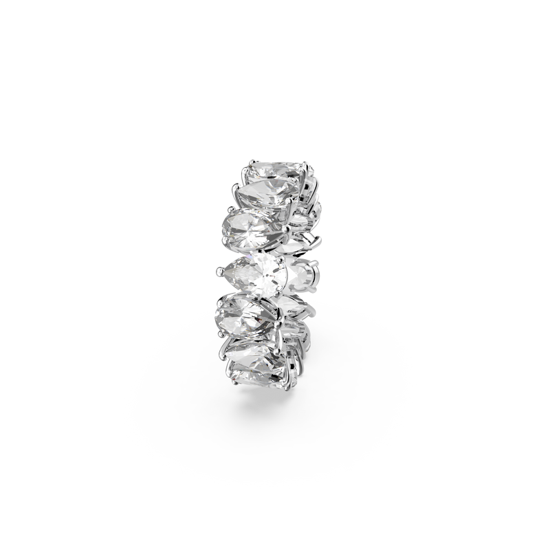 SWAROVSKI VITTORE RING, DROP CUT, WHITE, RHODIUM PLATED