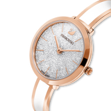 SWAROVSKI CRYSTALLINE DELIGHT WATCH, SWISS MADE, METAL BRACELET, WHITE, ROSE GOLD-TONE FINISH 5580541