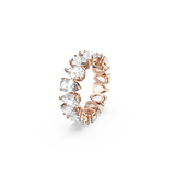 SWAROVSKI VITTORE RING, DROP CUT, WHITE, ROSE GOLD-TONE PLATED