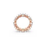 SWAROVSKI VITTORE RING, DROP CUT, WHITE, ROSE GOLD-TONE PLATED