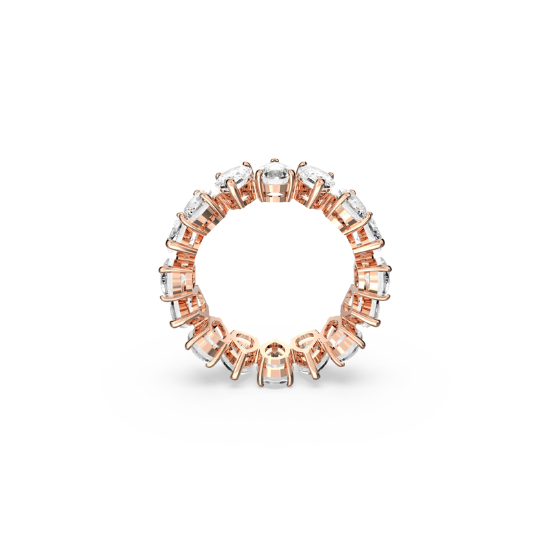 SWAROVSKI VITTORE RING, DROP CUT, WHITE, ROSE GOLD-TONE PLATED