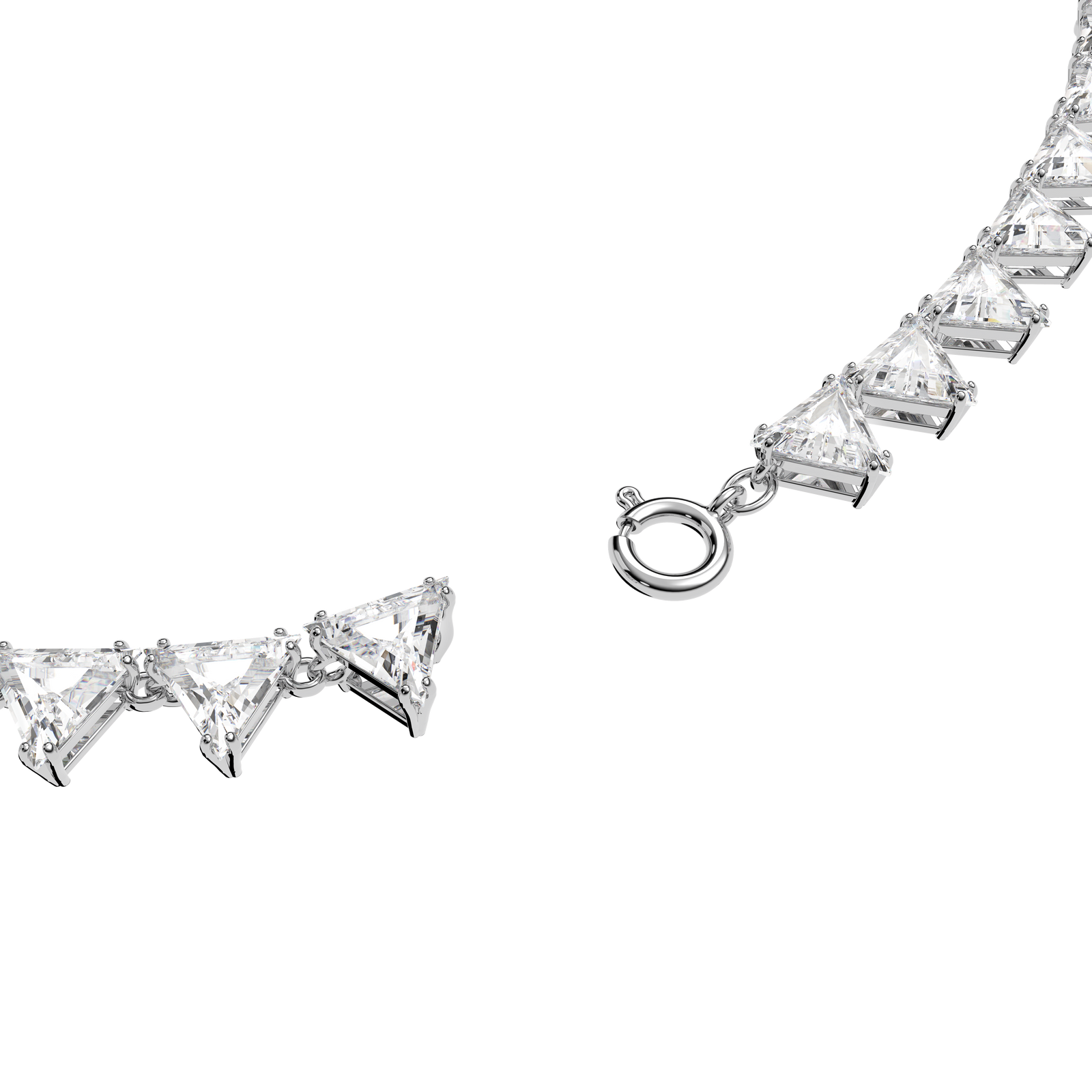 【Swarovski】Ortyx 5616911 Swarovski Ladies Triangle Cut Black Ortyx Hoop Earrings