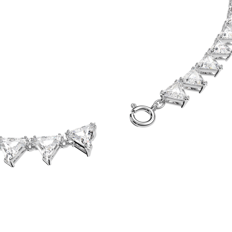 SWAROVSKI ORTYX NECKLACE, TRIANGLE CUT, WHITE, RHODIUM PLATED 5599191