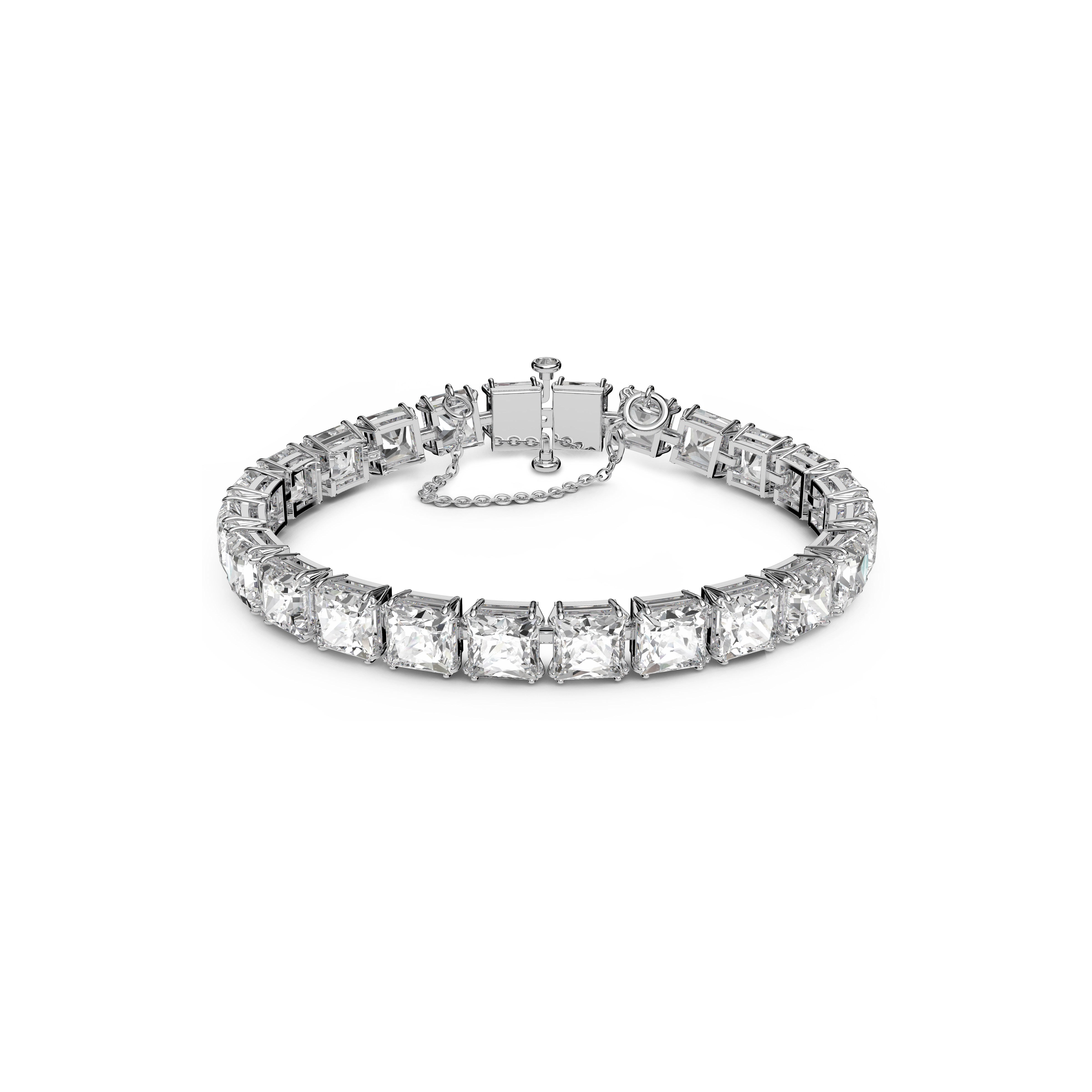 Swarovski Matrix Tennis bracelet, White, Rhodium plated 5599202 – Finch ...