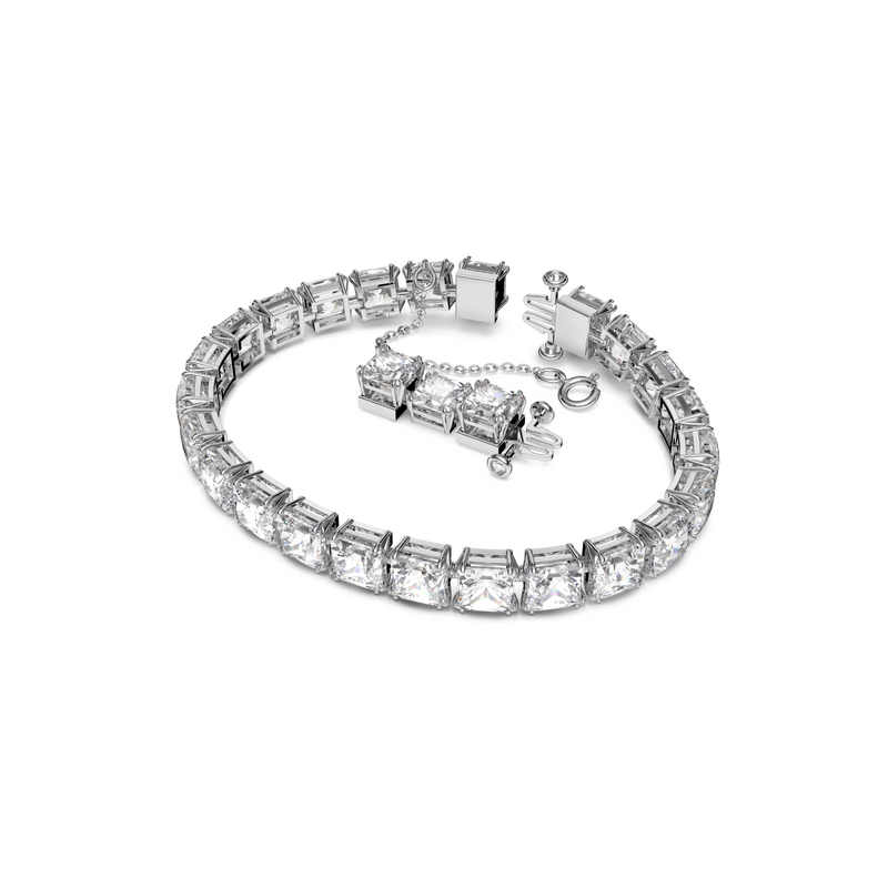 SWAROVSKI MILLENIA BRACELET, SQUARE CUT, SMALL, WHITE, RHODIUM PLATED 5599202