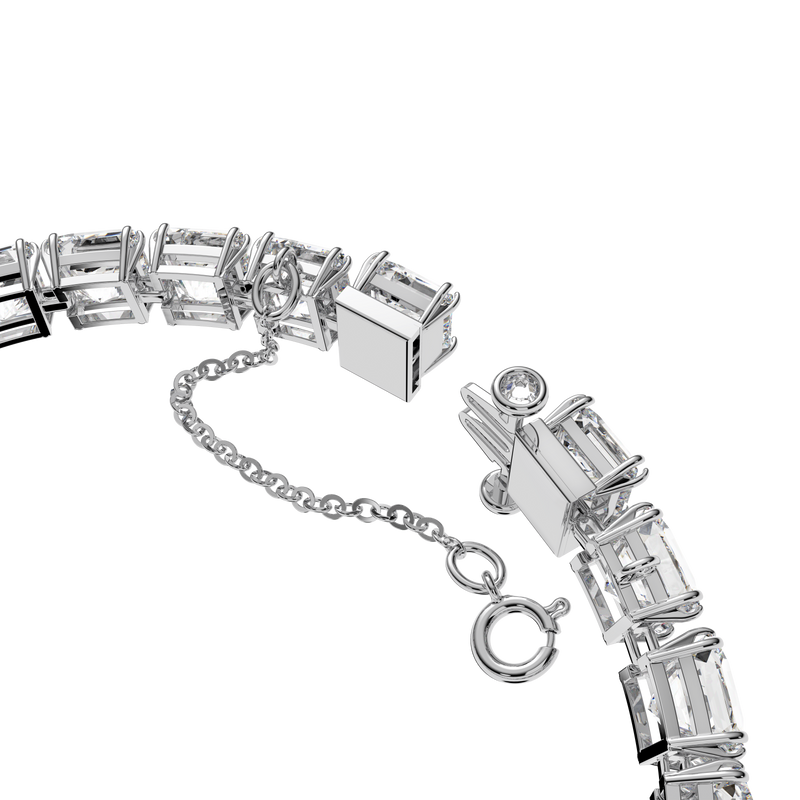 SWAROVSKI MILLENIA BRACELET, SQUARE CUT, SMALL, WHITE, RHODIUM PLATED 5599202