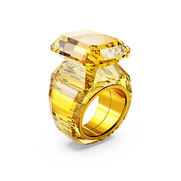 SWAROVSKI LUCENT COCKTAIL RING, OCTAGON CUT, YELLOW