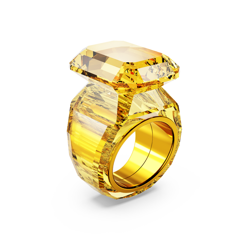 SWAROVSKI LUCENT COCKTAIL RING, OCTAGON CUT, YELLOW