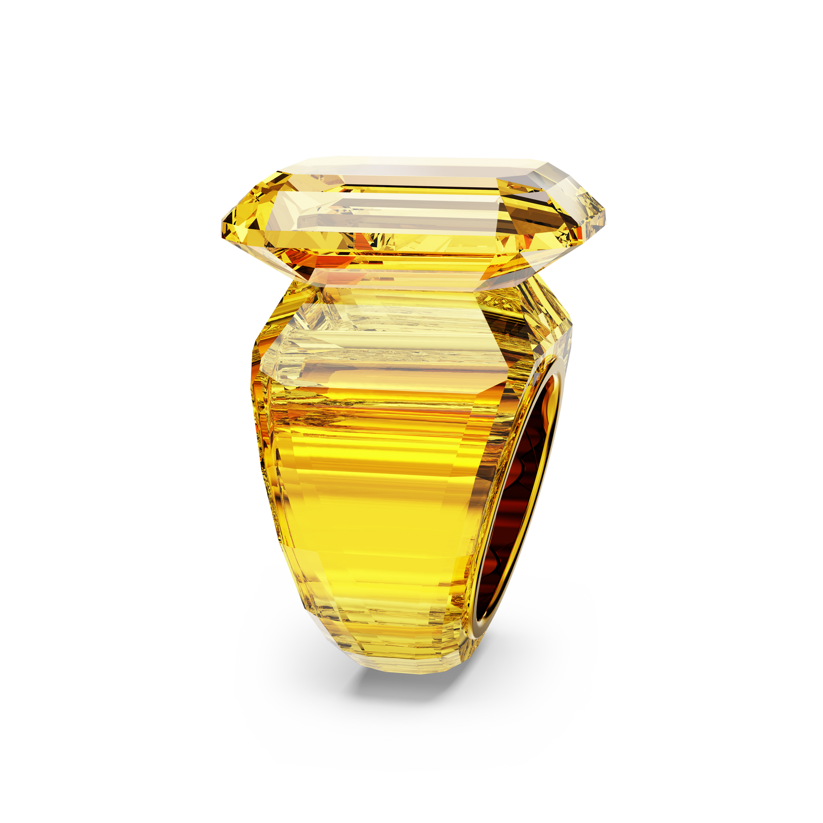 Swarovski Lucent cocktail ring, Octagon cut, Yellow 5608548