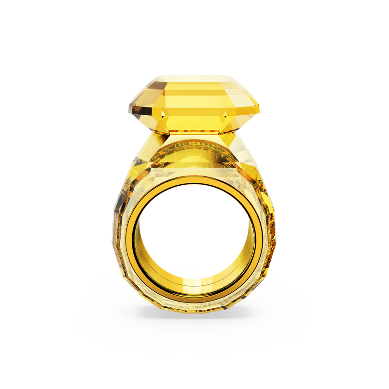 SWAROVSKI LUCENT COCKTAIL RING, OCTAGON CUT, YELLOW