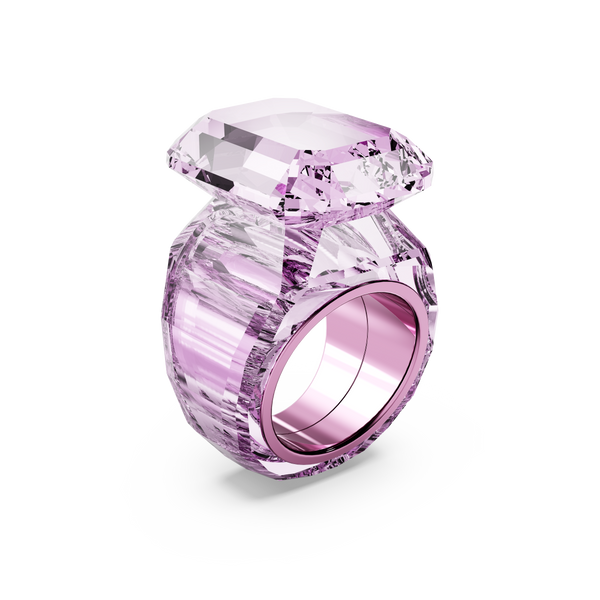 SWAROVSKI LUCENT COCKTAIL RING, OCTAGON CUT, PINK