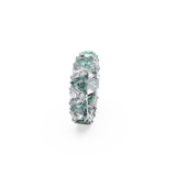 SWAROVSKI ORTYX COCKTAIL RING, TRIANGLE CUT, GREEN, RHODIUM PLATED