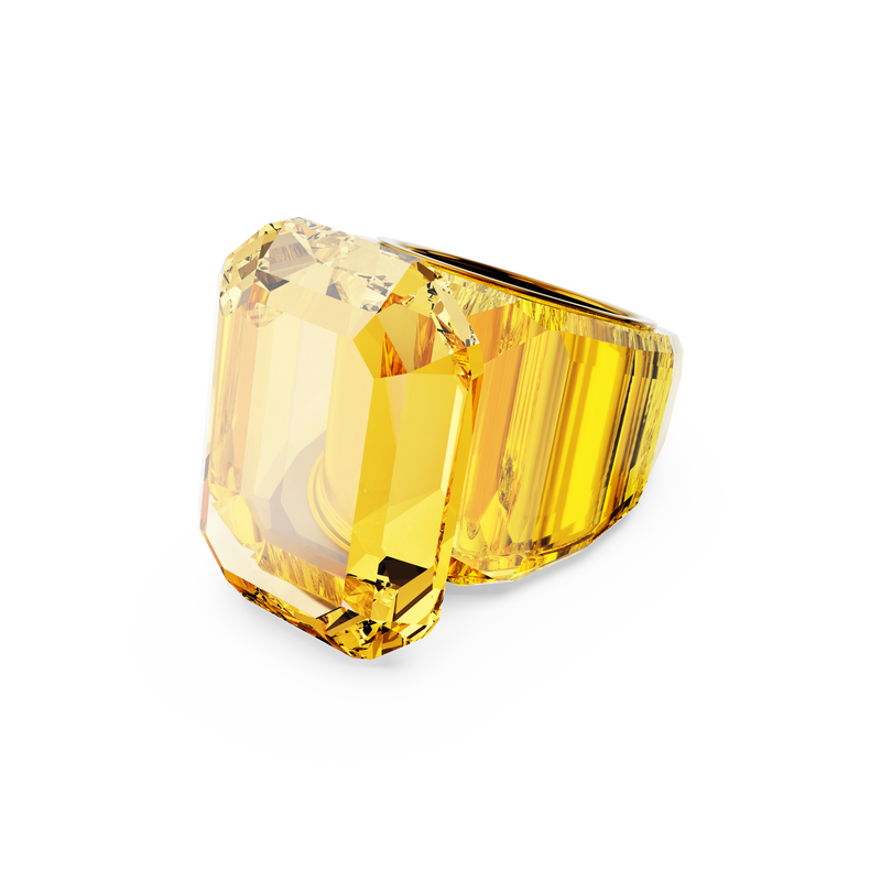 SWAROVSKI LUCENT COCKTAIL RING, OCTAGON CUT, YELLOW