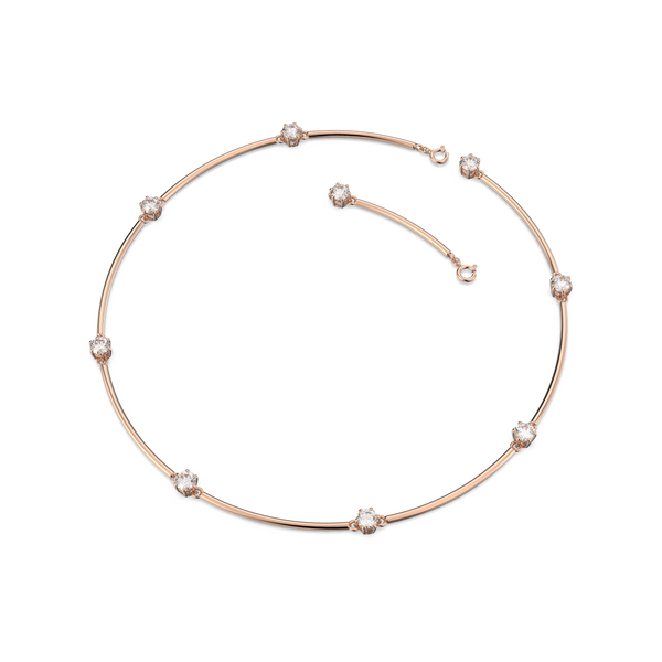 SWAROVSKI CONSTELLA NECKLACE, ROUND CUT, WHITE, ROSE GOLD-TONE PLATED 5609710