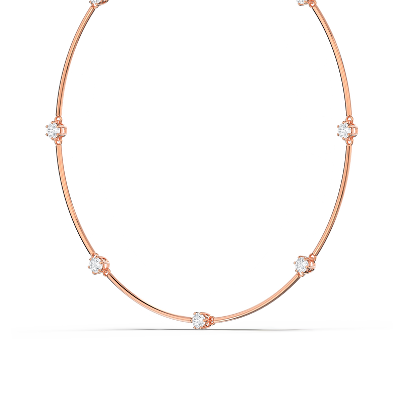 SWAROVSKI CONSTELLA NECKLACE, ROUND CUT, WHITE, ROSE GOLD-TONE PLATED 5609710