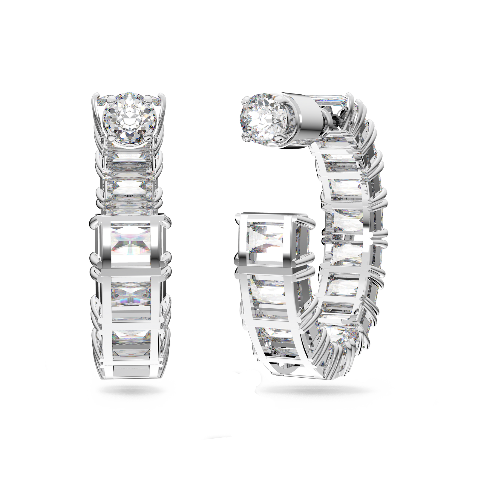 Swarovski Millenia hoop earrings, Octagon cut, White, Rhodium plated 5612673 – Finch Centre Jewellers Swarovski Millenia hoop earrings, Octagon cut, White, Rhodium plated 5612673 – Finch Centre Jewellers