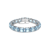 SWAROVSKI MILLENIA BRACELET, SQUARE CUT, MEDIUM, BLUE, RHODIUM PLATED 5614924