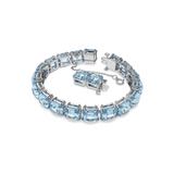 SWAROVSKI MILLENIA BRACELET, SQUARE CUT, MEDIUM, BLUE, RHODIUM PLATED 5614924