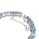 SWAROVSKI MILLENIA BRACELET, SQUARE CUT, MEDIUM, BLUE, RHODIUM PLATED 5614924