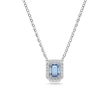 SWAROVSKI MILLENIA NECKLACE, OCTAGON CUT, BLUE, RHODIUM PLATED 5614926
