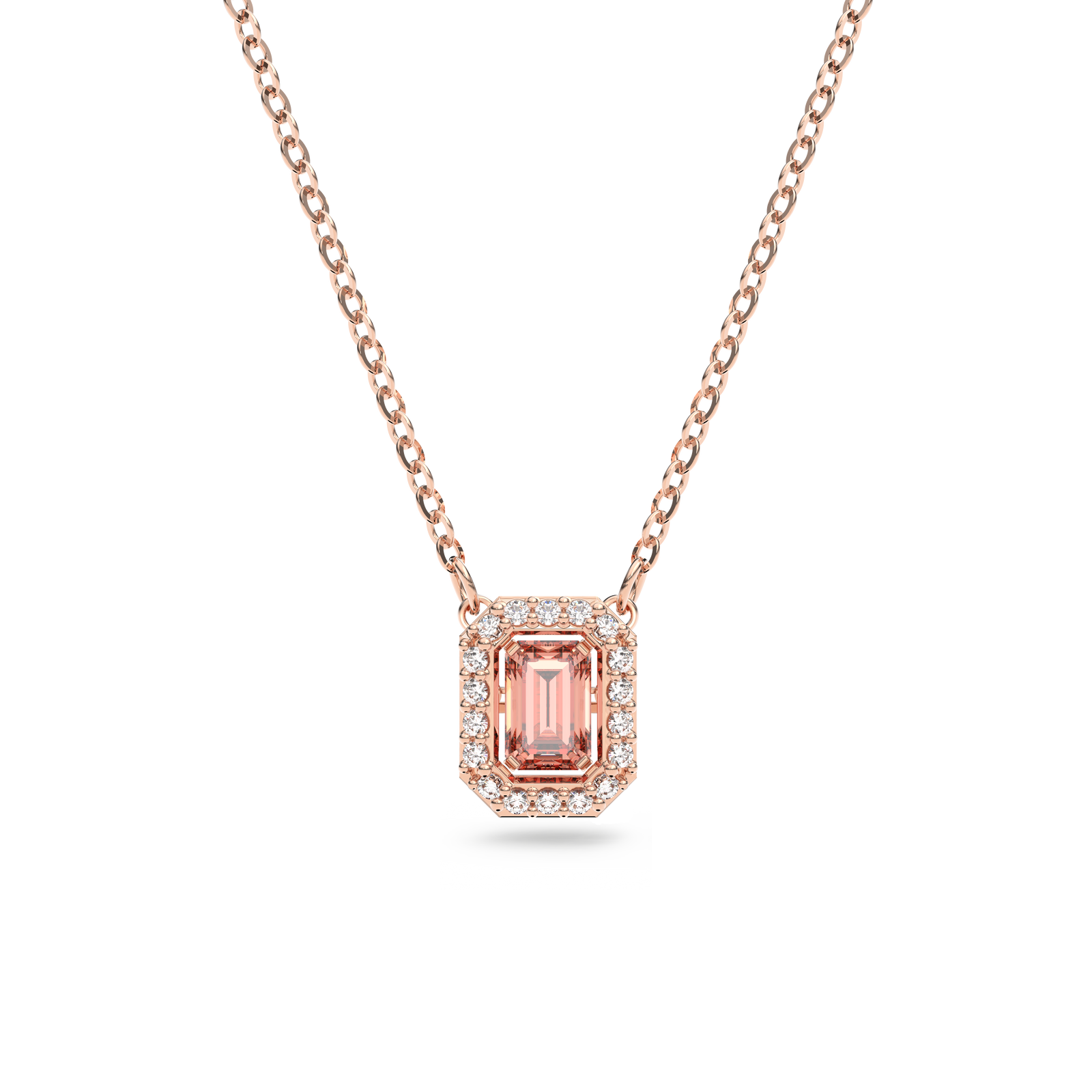 ‼️Victoria‼️【スワロフスキー】Millenia Swarovski Millenia necklace, Octagon cut, Pink, Rose gold