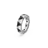 SWAROVSKI ORTYX COCKTAIL RING, TRIANGLE CUT, BLACK, RHODIUM PLATED