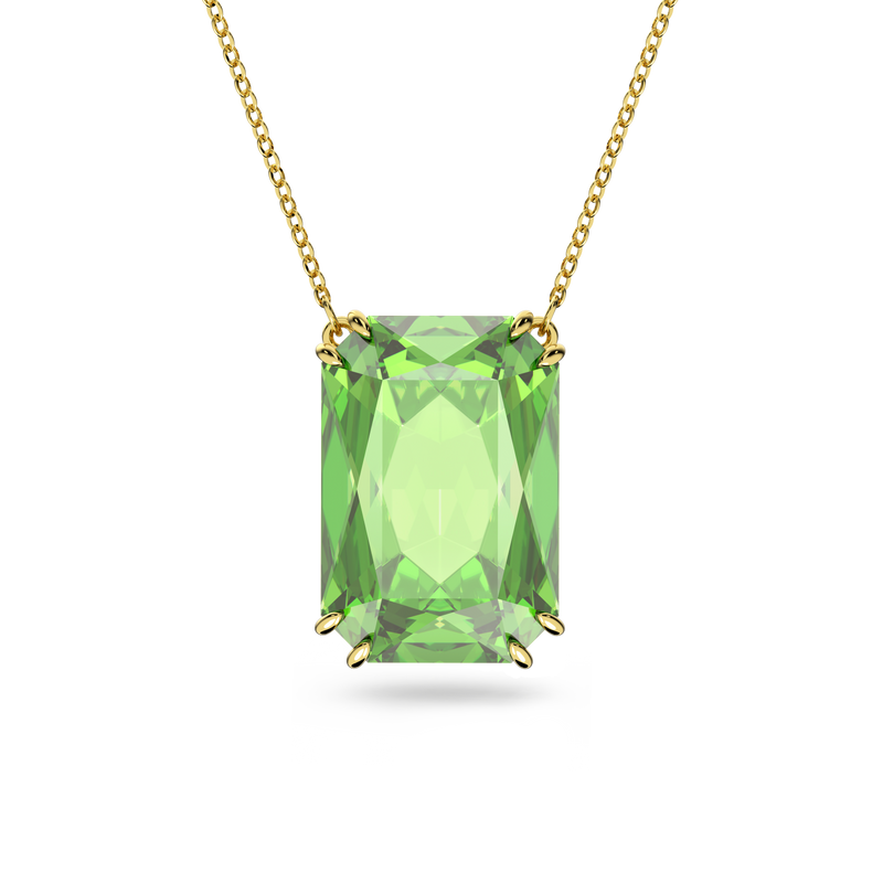 SWAROVSKI MILLENIA PENDANT, OCTAGON CUT, GREEN, GOLD-TONE PLATED 5619491