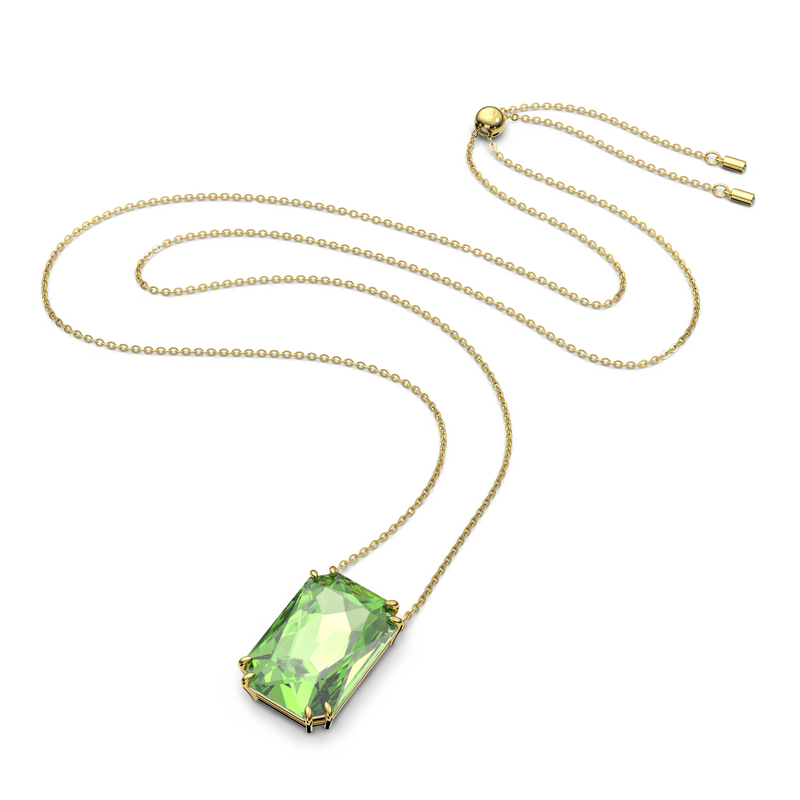 SWAROVSKI MILLENIA PENDANT, OCTAGON CUT, GREEN, GOLD-TONE PLATED 5619491