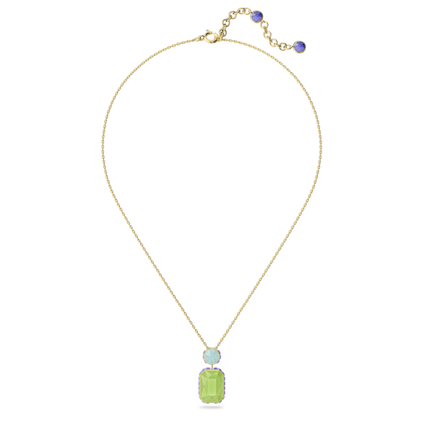 SWAROVSKI ORBITA NECKLACE, OCTAGON CUT, MULTICOLORED, GOLD-TONE PLATED 5619787